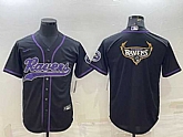Men's Baltimore Ravens Black Team Big Logo With Patch Cool Base Stitched Baseball Jersey,baseball caps,new era cap wholesale,wholesale hats